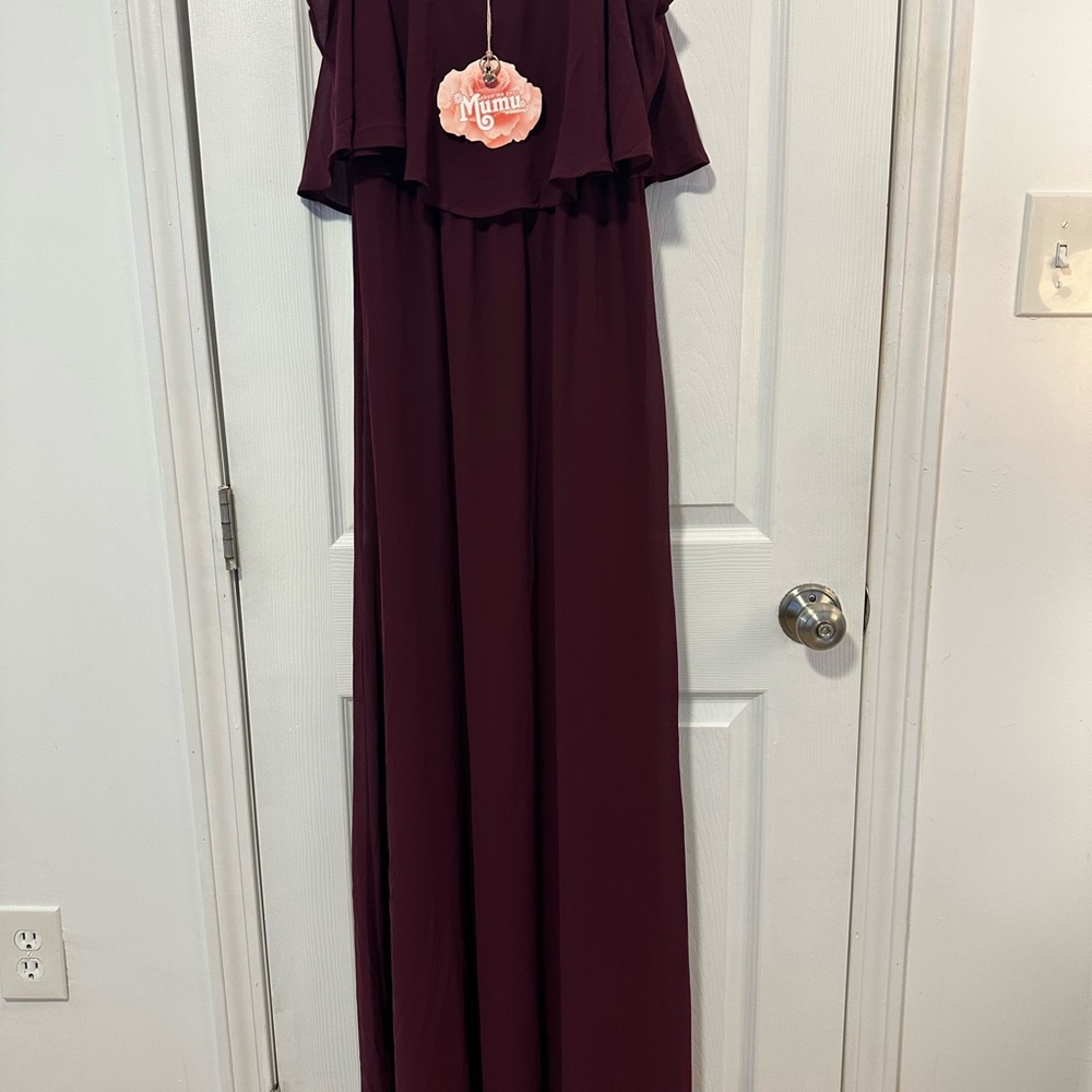 Show Me Your MuMu Burgundy Maxi Dress